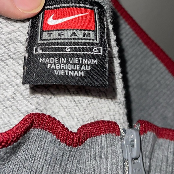 University of Oklahoma 3/4 Zip Pullover Nike Sweatshirt: Adult Large: Boomer - Picture 5 of 5